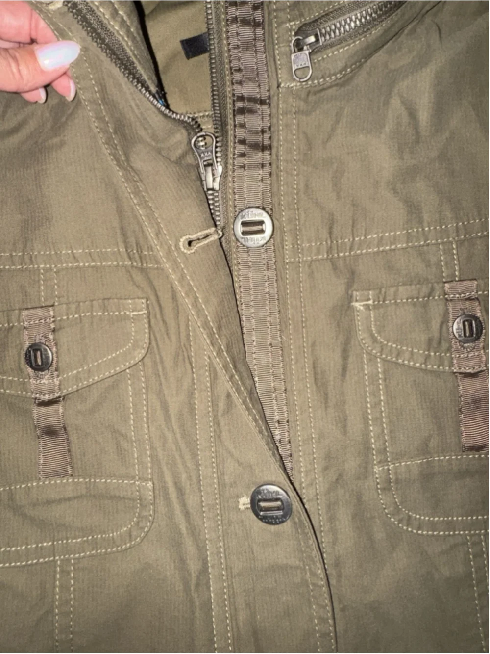 Kuhl Utility Safari Vest Womens XS Olive Gorpcore Hiking Hooded Outdoor Tactical - Picture 8 of 13